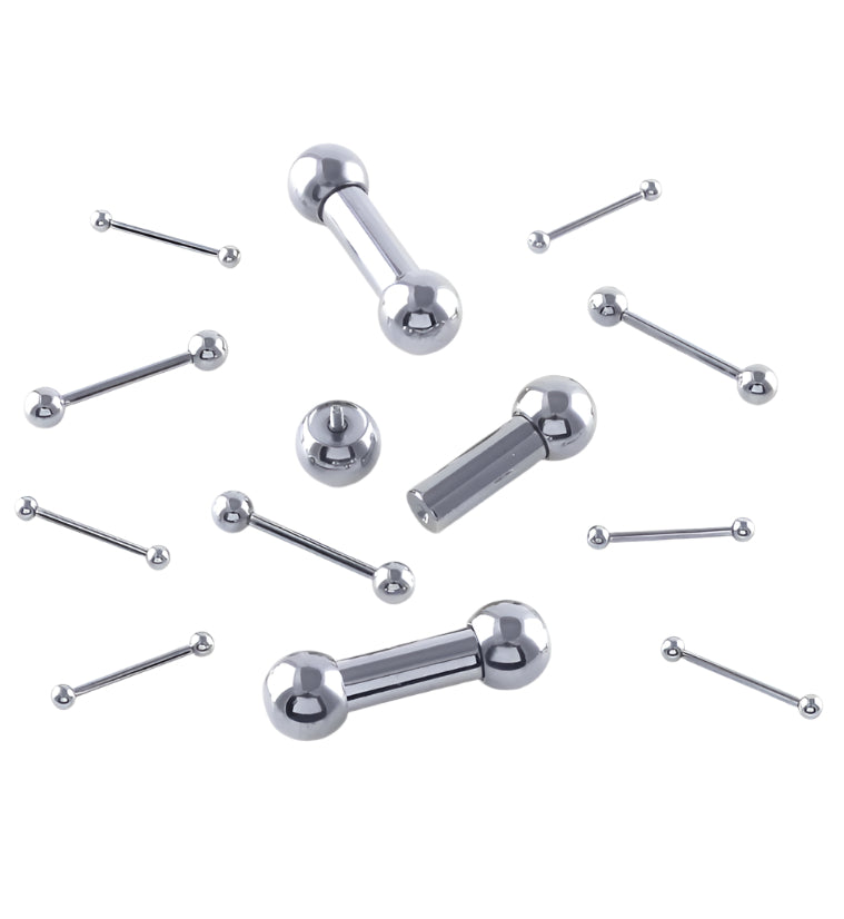 ASTM F136 Titanium Internally Threaded Barbell