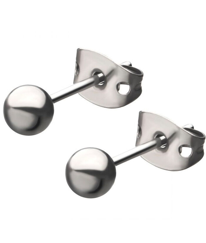 Ball Top Titanium Earrings