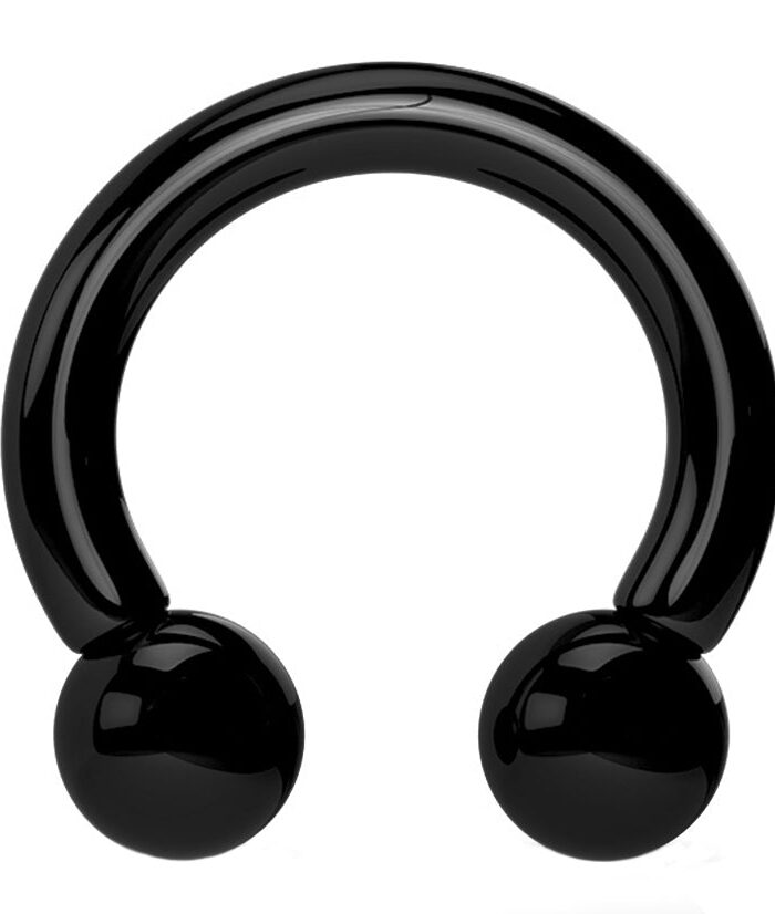 Black Acrylic Circular Barbell