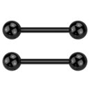 Black Stainless Steel Nipple Ring Bar
