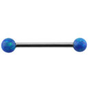 Blue Opalite Titanium Barbell