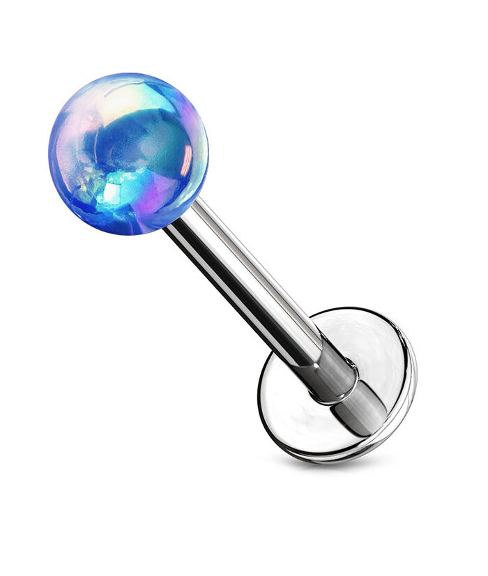Blue Ory Stainless Steel Labret