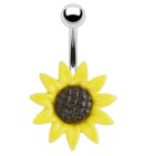 Cute Sunflower Belly Ring