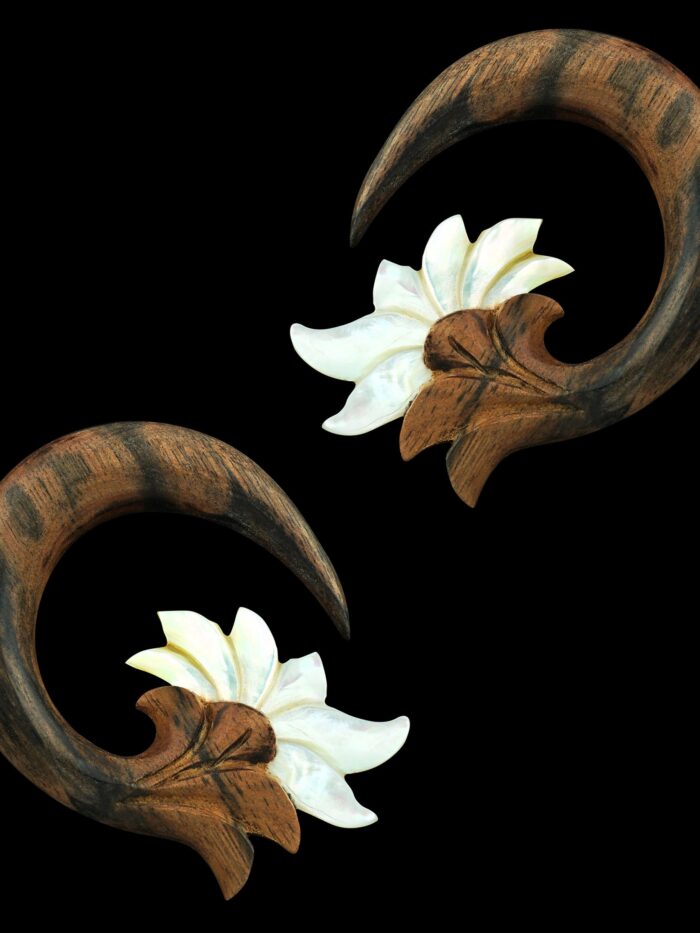 MOP Filigree Wooden Spiral Hangers