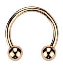 Rose Gold Circular Stainless Steel Barbell