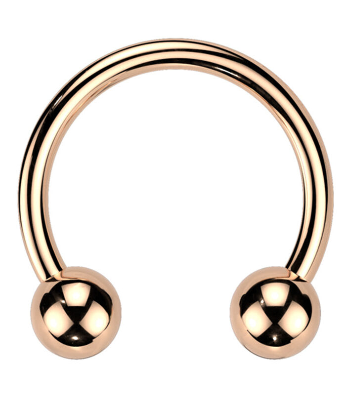 Rose Gold Circular Stainless Steel Barbell