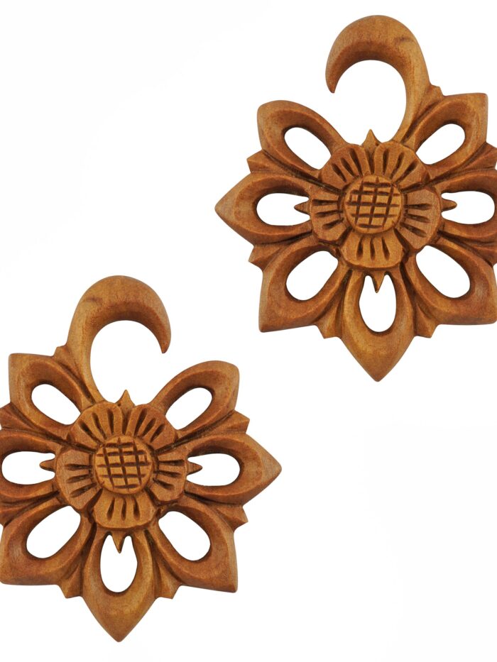 Saba Wood Blooming Flower Hanger Plugs
