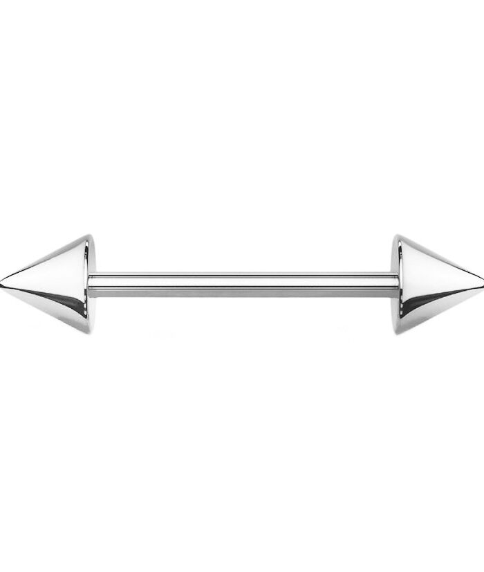 Spiked Stainless Steel Barbell