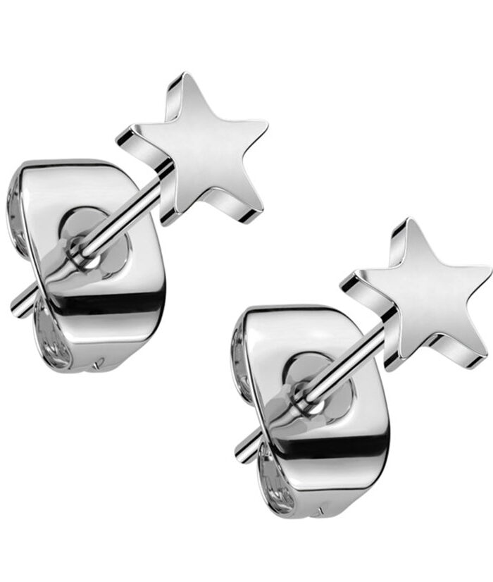 Star Titanium Stud Earrings